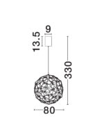 Lustra Sole 21W 3000K, Auriu si Cupru Nova Luce