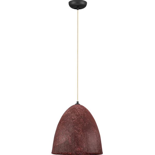 Lustra Solis 12W, Negru, Rosu si Metal, Hartie, Matase Nova Luce