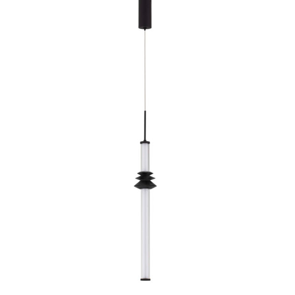 Lustra Stalactite 8W 3000K, Negru si Aluminiu, Acrilic, Ceramica Nova Luce