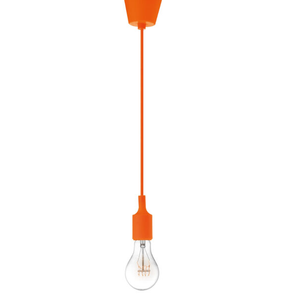 Lustra Swing 60W, Portocaliu si Silicon Nova Luce