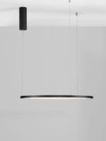Lustra Tarquin 37W 3000K, Negru si Aluminiu, Acrilic Nova Luce