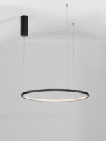 Lustra Tarquin 37W 3000K, Negru si Aluminiu, Acrilic Nova Luce