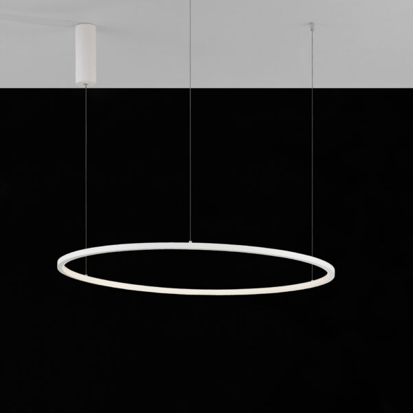 Lustra Tarquin 46W 3000K, Alb si Aluminiu, Acrilic Nova Luce