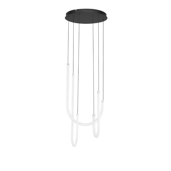 Lustra Topaz 40W 3000K, Negru si Otel, Aluminiu, Acrilic Nova Luce