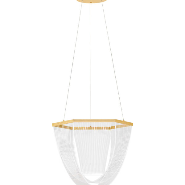 Lustra Valentin 35W 3000K, Auriu si Aluminiu, Acrilic Nova Luce