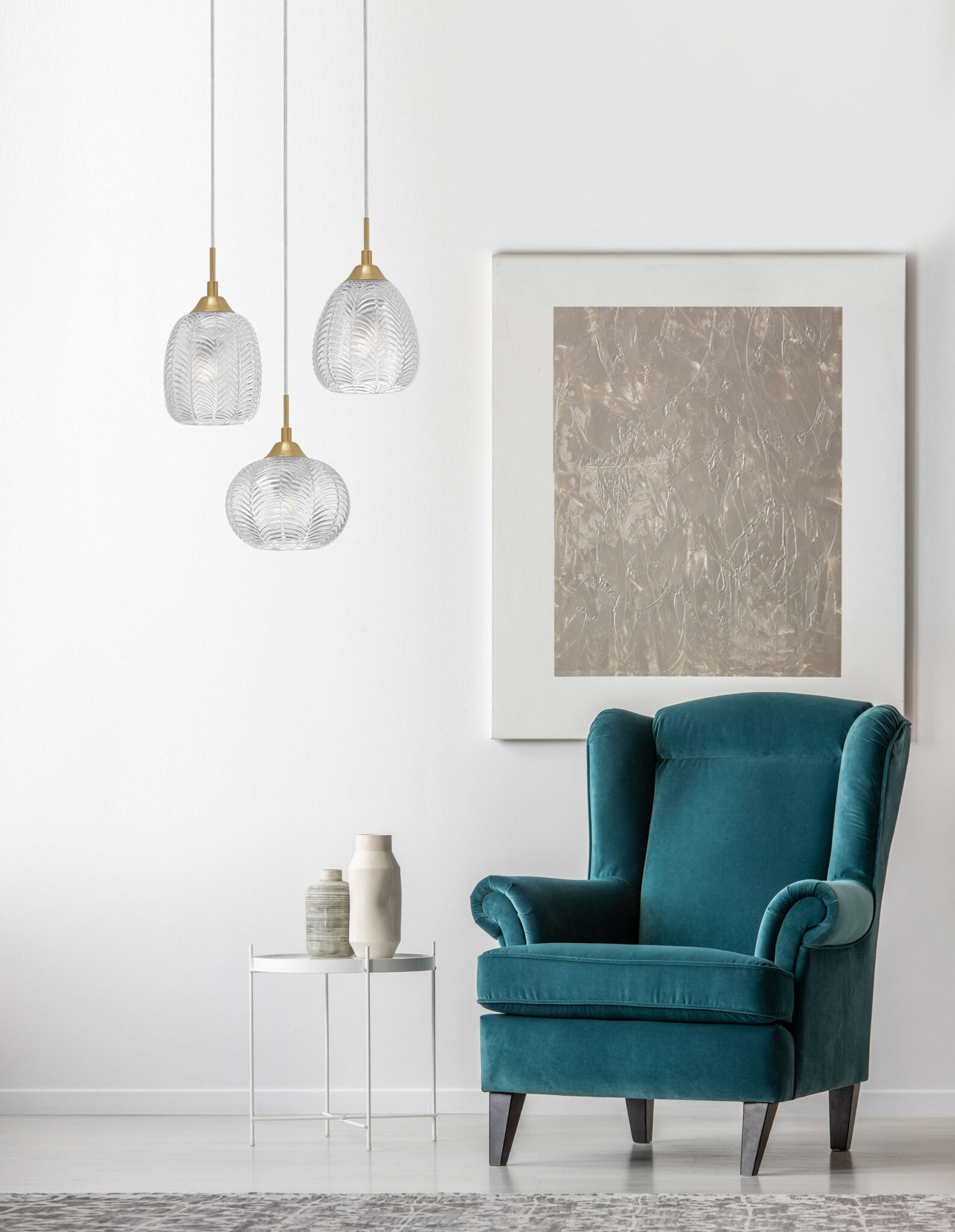 Lustra Vario 36W, Auriu, Transparent si Sticla, Metal Nova Luce