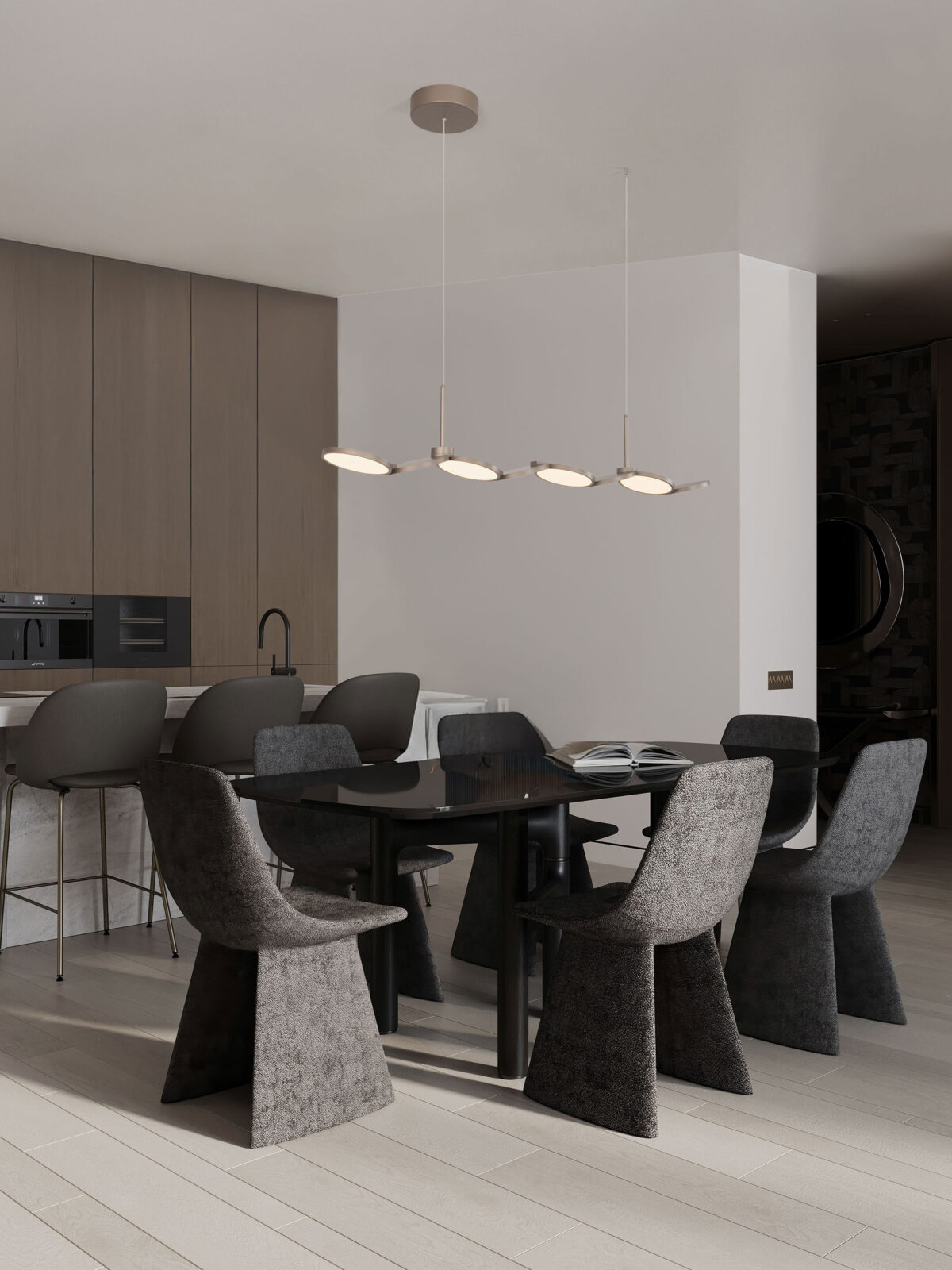 Lustra Vea 47W 3000 | 2700 K, Auriu si Aluminiu, Policarbonat Nova Luce Lustra Vea 47W 3000 | 2700 K, Auriu si Aluminiu, Policarbonat Nova Luce