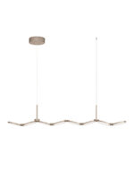 Lustra Vea 47W 3000 | 2700 K, Auriu si Aluminiu, Policarbonat Nova Luce
