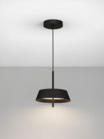 Lustra Velio 24W 3000K, Negru si Otel, Aluminiu, Acrilic Nova Luce