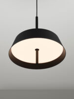 Lustra Velio 24W 3000K, Negru si Otel, Aluminiu, Acrilic Nova Luce