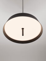 Lustra Velio 32W 3000K, Negru si Otel, Aluminiu, Acrilic Nova Luce
