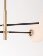 Lustra Vitra 20W, Negru, Alb, Auriu si Sticla, Metal Nova Luce