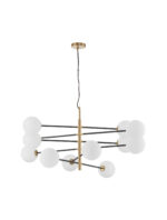 Lustra Vitra 60W, Negru, Alb, Auriu si Sticla, Metal Nova Luce