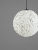Lustra Wabi 12W, Negru, Alb si Textil, In, Pasta de hartie Nova Luce