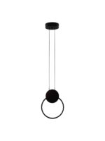 Lustra Wiro 11W 3000K, Negru si Aluminiu, Acrilic Nova Luce