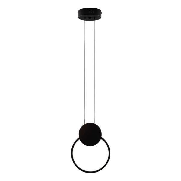 Lustra Wiro 11W 3000K, Negru si Aluminiu, Acrilic Nova Luce
