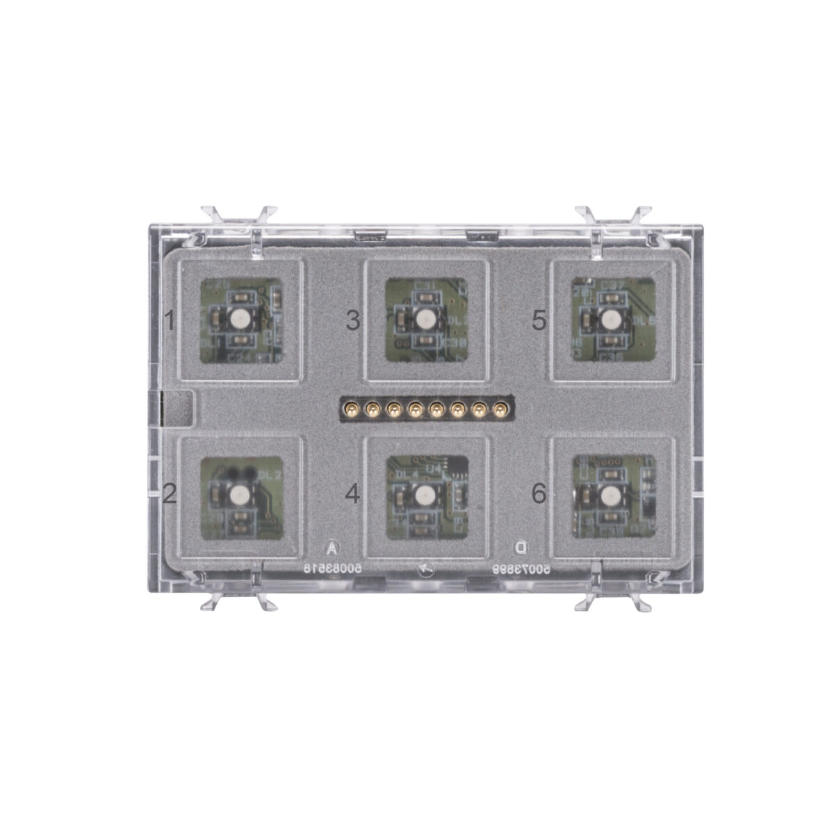 Modul Panou cu Butoane Tactile - KNX - 6 Canale - Cu Simboluri Interschimbabile - 3 Module - CHORUSMART