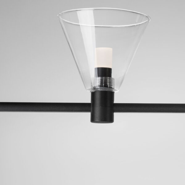 Modul pentru sistem de iluminat Decorative Magnetic 5W 3000K, Negru si Sticla, Aluminiu Nova Luce