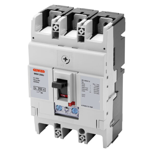 MSX 250C - Intrerupatoare Automate cu Carcasa Turnata Compacta - Eliberare Magnetica Termica si Reglabila Reglabila - 25KA 3P 250A 525V