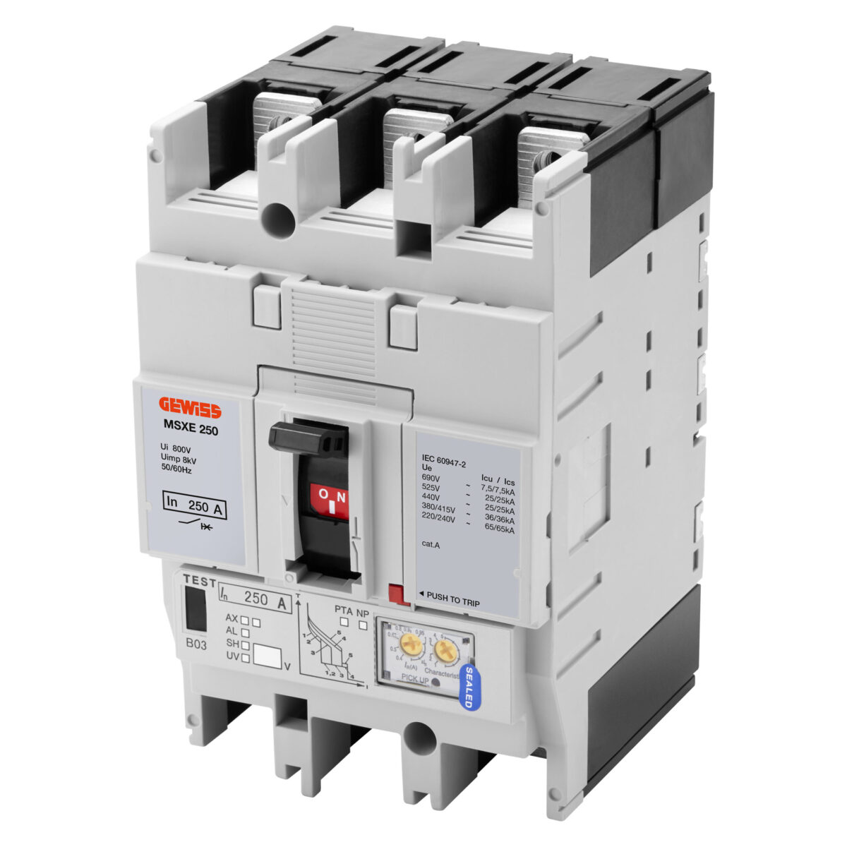 MSXE 250 - Mccb's cu Eliberare Electronica - LSI - 65KA 3P 250A 690V