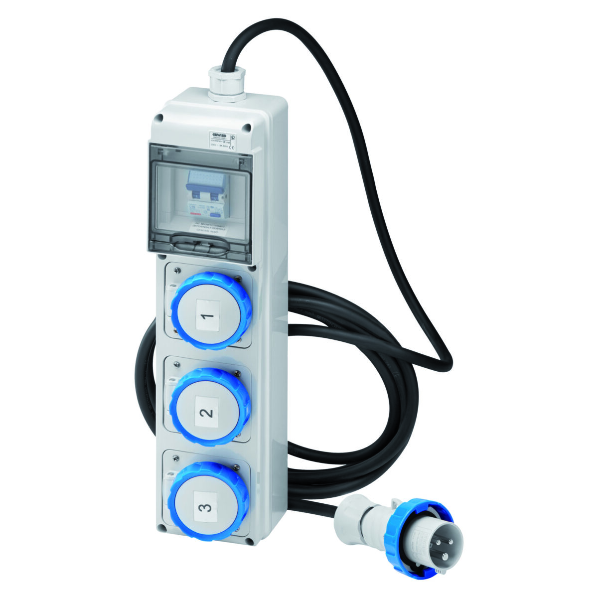 Organizare santier 5 Acs – Portabil Mobil – Cu Cablu si Fisa – 3 2P+E 16A IEC309 – IP44 Organizare santier 5 Acs - Portabil Mobil - Cu Cablu si Fisa - 3 3P+E 16A IEC309 - IP44