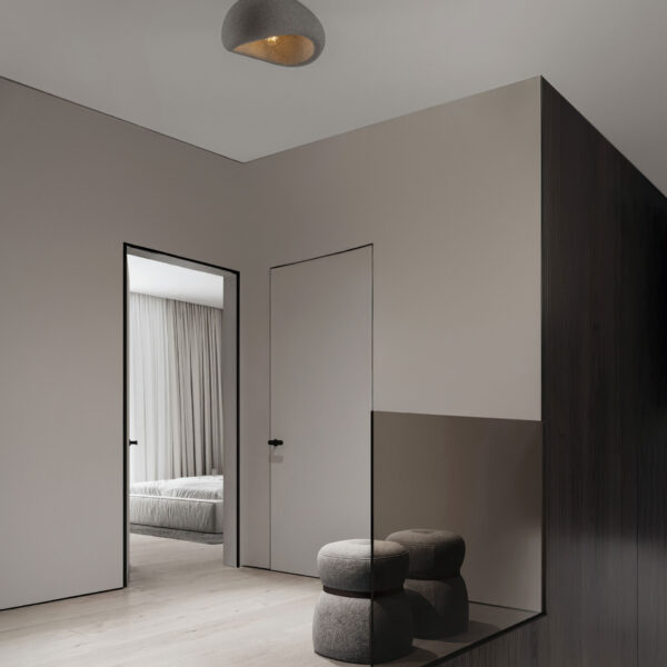 Plafoniera Aere 12W, Gri si Rasina Nova Luce