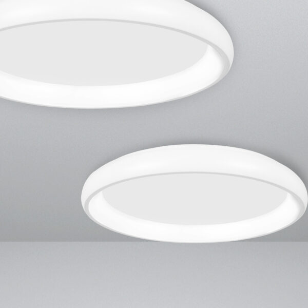 Plafoniera Albi 32W 3000K, Alb si Aluminiu, Acrilic Nova Luce