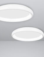 Plafoniera Albi 50W 3000K, Alb si Aluminiu, Acrilic Nova Luce