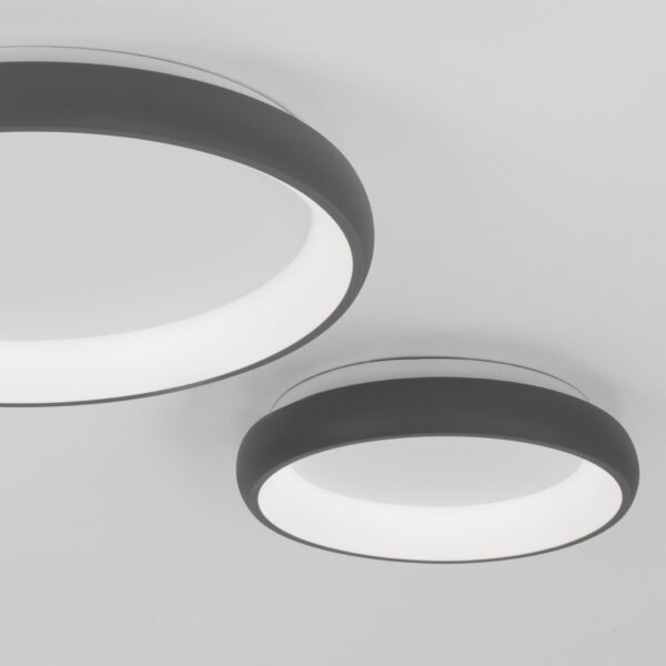 Plafoniera Albi 50W 3000K, Gri si Aluminiu, Acrilic Nova Luce