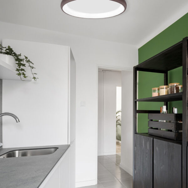Plafoniera Albi 50W 3000K, Maro si Aluminiu, Acrilic Nova Luce