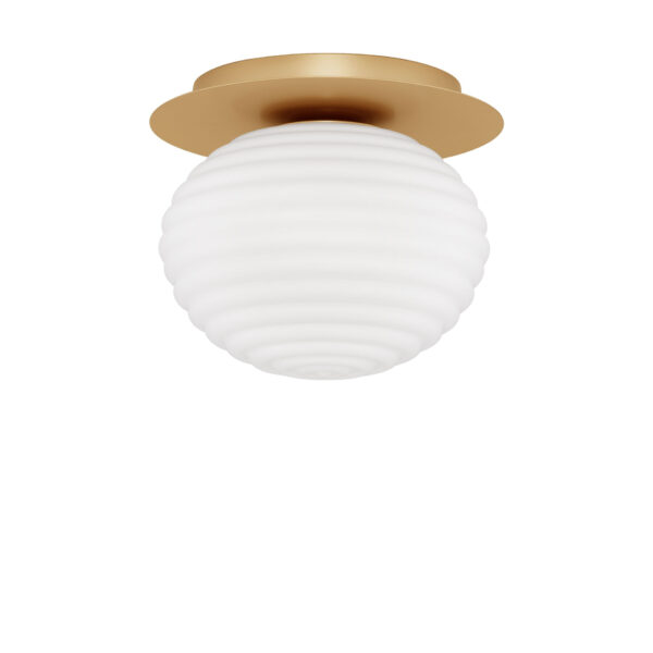 Plafoniera Allen 12W, Alb, Auriu si Sticla, Metal Nova Luce