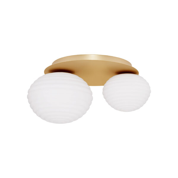 Plafoniera Allen 17W, Alb, Auriu si Sticla, Metal Nova Luce