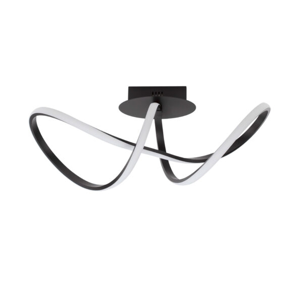 Plafoniera Amara 23W 3000K, Negru si Aluminiu, Acrilic Nova Luce