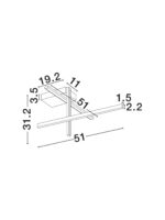 Plafoniera Antama 25W 3200 K, Alb si Otel, Aluminiu, Acrilic Nova Luce
