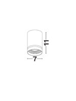 Plafoniera Aval 10W, Alb si Aluminiu Nova Luce