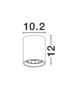 Plafoniera Balma 10W 3000K, Marmura Nova Luce