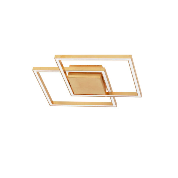 Plafoniera Bilbao 25W 3000K, Auriu si Aluminiu, Acrilic Nova Luce