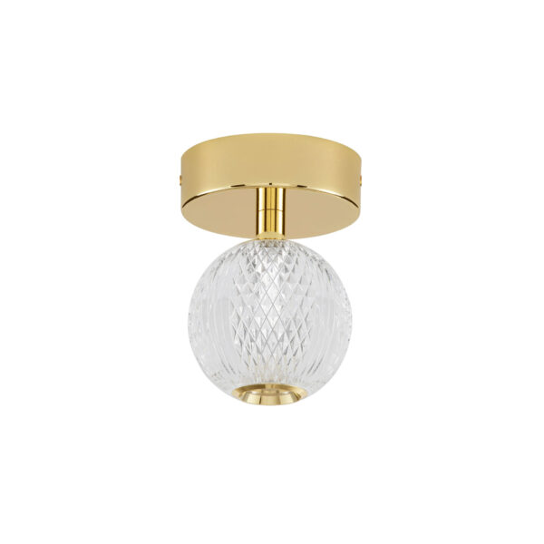 Plafoniera Brillante 6W 3200 K, Auriu si Aluminiu, Acrilic Nova Luce