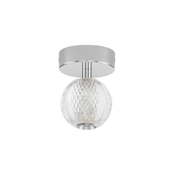 Plafoniera Brille 6W 3200 K, Crom si Aluminiu, Acrilic Nova Luce