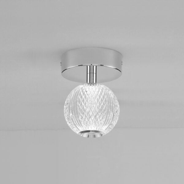 Plafoniera Brille 6W 3200 K, Crom si Aluminiu, Acrilic Nova Luce