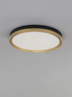 Plafoniera Cantria 31W 3000K, Negru, Auriu si Metal, Acrilic Nova Luce