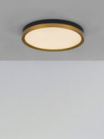 Plafoniera Cantria 31W 3000K, Negru, Auriu si Metal, Acrilic Nova Luce