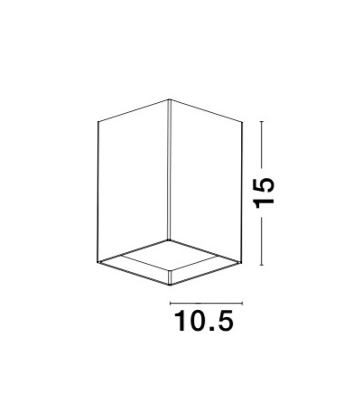 Plafoniera Cid 10W, Negru si Aluminiu Nova Luce