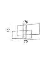 Plafoniera Clea 26W 3000K, Negru si Aluminiu, Acrilic Nova Luce