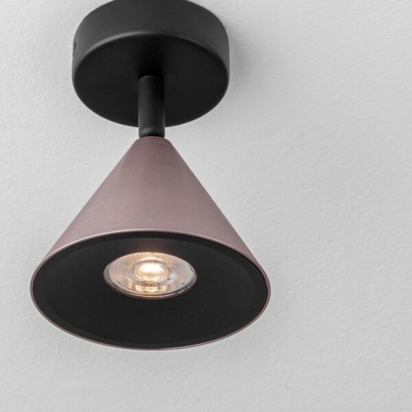 Plafoniera Conico 10W, Negru, Maro si Aluminiu Nova Luce