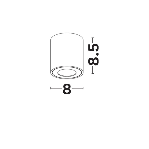Plafoniera Cotty 10W, Alb si Aluminiu Nova Luce