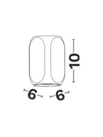 Plafoniera Cubi 10W, Negru si Aluminiu Nova Luce