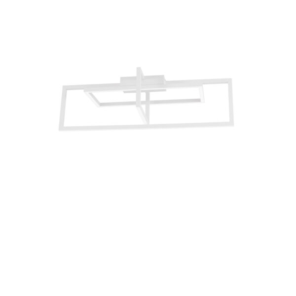 Plafoniera Edgar 35W 3000K, Alb si Aluminiu, Acrilic Nova Luce