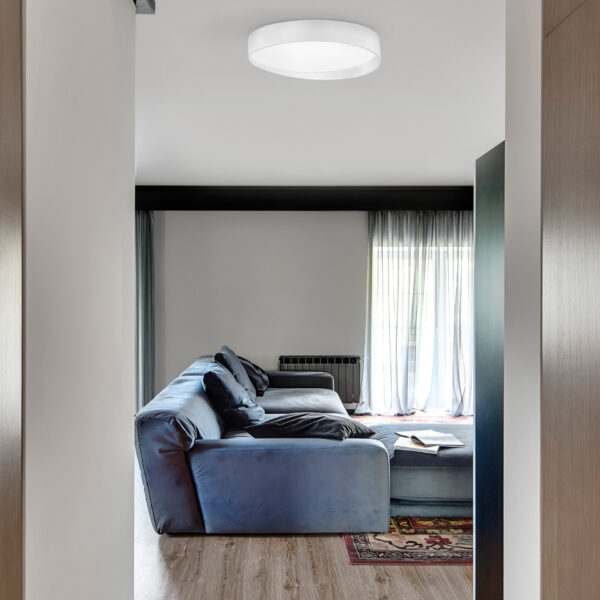 Plafoniera Fano 26W 3000K, Alb si Aluminiu, Acrilic Nova Luce