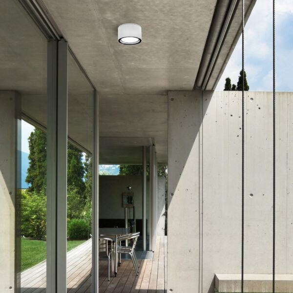 Plafoniera Focus 7W 3000K, Alb si Aluminiu Nova Luce